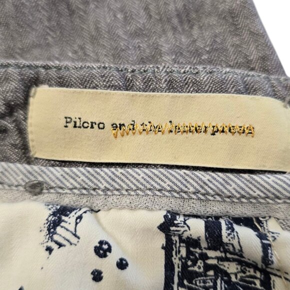Pilcro And The Letterpress Low Rise Wide Leg Linen Blend Pants Sz 4 - Picture 8 of 11